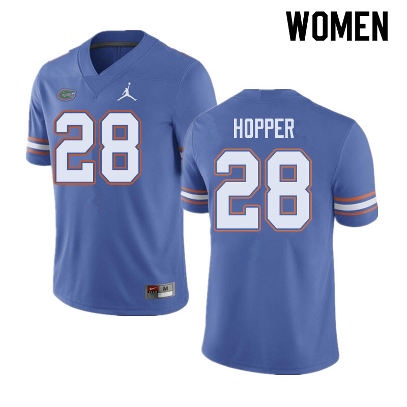 Jordan Brand Women #28 Ty'Ron Hopper Florida Gators College Football Jerseys Sale-Blue